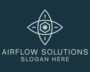 Snowflake Cooling Airflow logo design