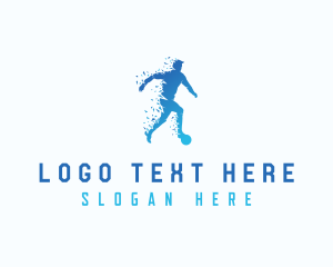 Discus Throw - Athlete Football Soccer logo design