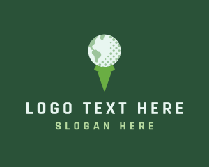 Globe Golf Ball Logo