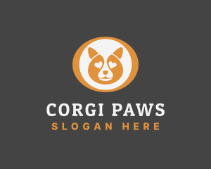 Corgi - Corgi Dog Heart logo design