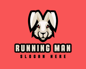 Angry - Wild Hare Rabbit logo design