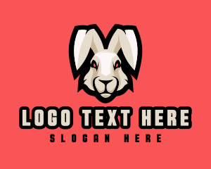 Streamer - Wild Hare Rabbit logo design