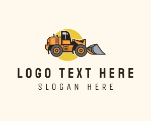 Dozer - Construction Bulldozer Equipment logo design