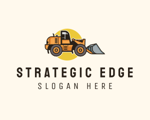 Digger - Construction Bulldozer Equipment logo design