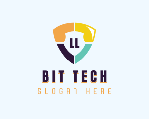 Tech Security Shield logo design