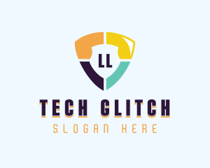 Tech Security Shield logo design