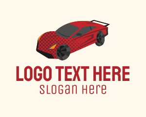 Car Repair - Red Racing Car logo design