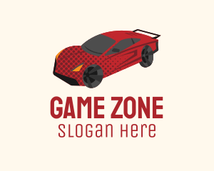 Toy Shop - Red Racing Car logo design