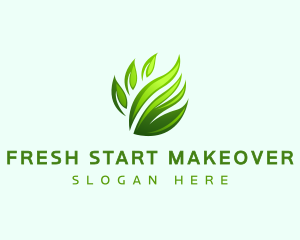 Grass Leaf Lawn  logo design