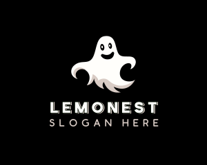 Creepy Halloween Ghost Logo