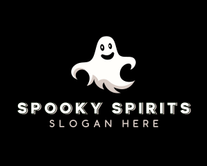 Creepy Halloween Ghost logo design