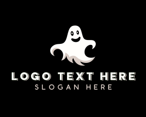 Creepy Halloween Ghost logo design