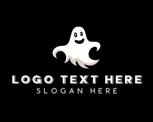 Creepy Halloween Ghost Logo