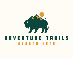 Bison Mountain Adventure logo design