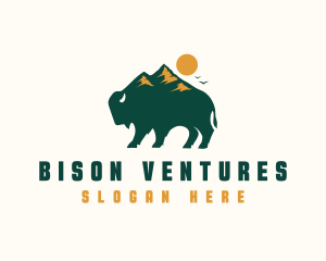 Bison Mountain Adventure logo design