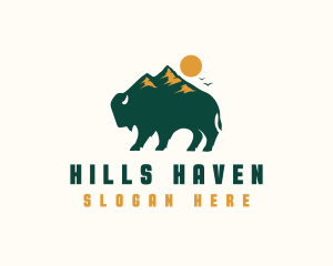 Bison Mountain Adventure logo design