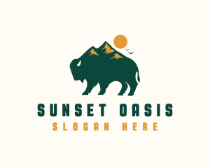 Bison Mountain Adventure logo design