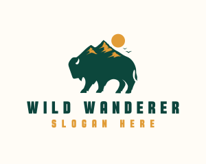 Bison Mountain Adventure logo design