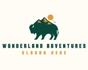 Bison Mountain Adventure logo design