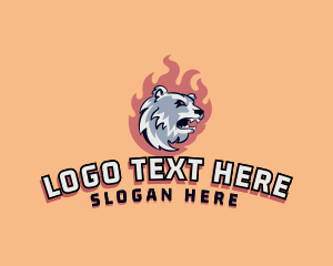 Streamer - Polar Bear Gaming Character logo design