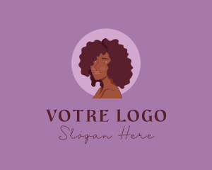 Hair Salon - Beauty Afro Woman logo design