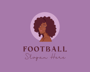 Mascot - Beauty Afro Woman logo design