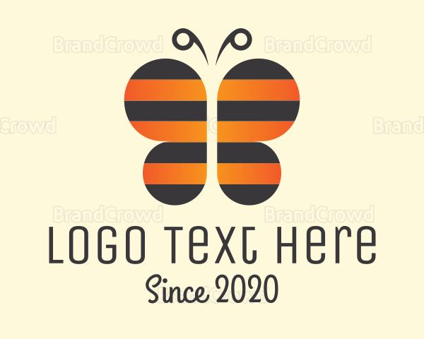 Bee Butterfly Insect Logo