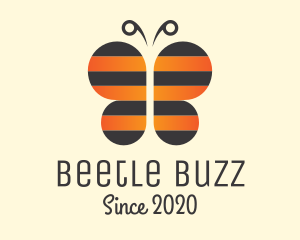 Bee Butterfly Insect logo design