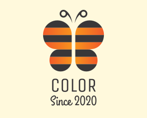 Stripes - Bee Butterfly Insect logo design