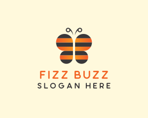 Bee Butterfly Insect logo design