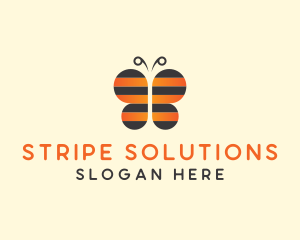 Bee Butterfly Insect logo design