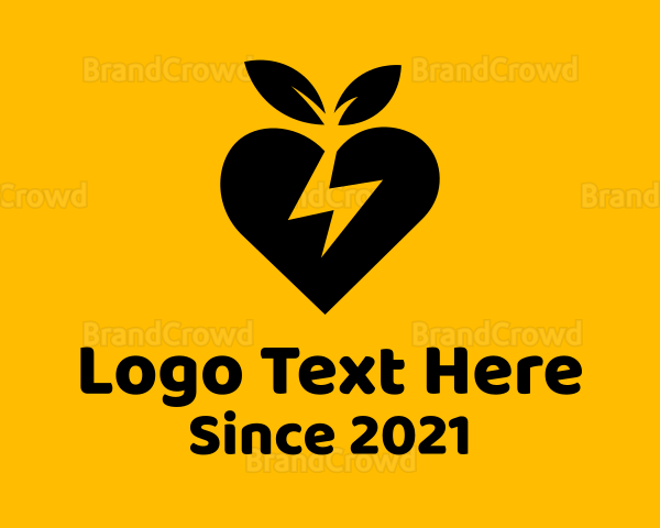 Leafy Heart Lightning Logo