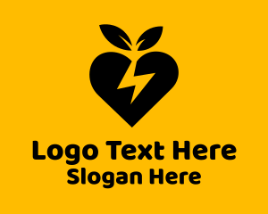 Leafy Heart Lightning Logo