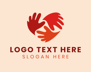Group - Hand Heart Charity logo design