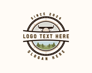 Forest - Saw Log Woodwork logo design