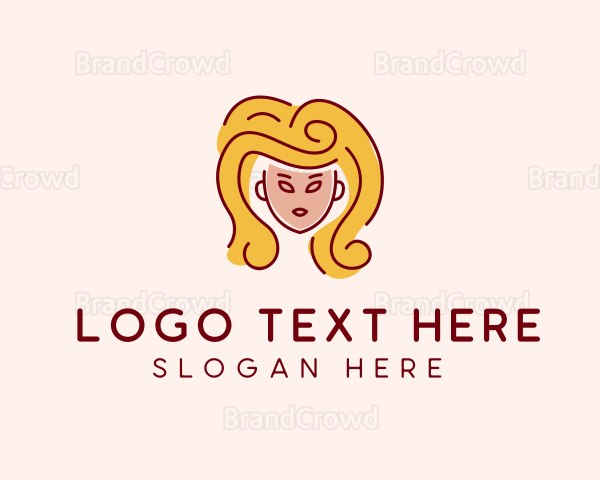 Blonde Hair Salon Logo