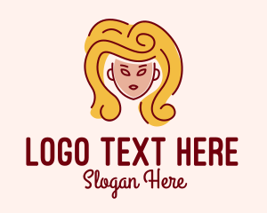 Lady - Big Hair Lady Salon logo design