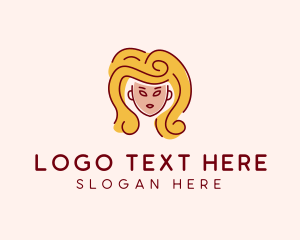 Blonde Hair Salon Logo