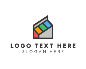 Multi Color - Colorful Ink House logo design