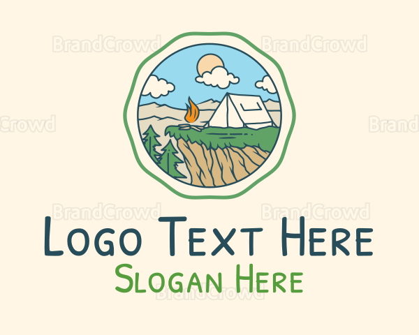 Summer Outdoor Camping Logo