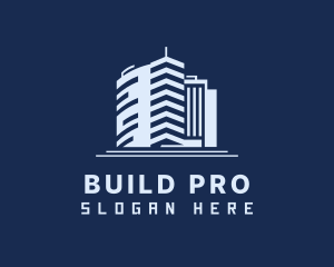 Blue Condominium Tower logo design
