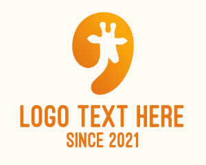 Jungle - Gradient Giraffe Letter O logo design
