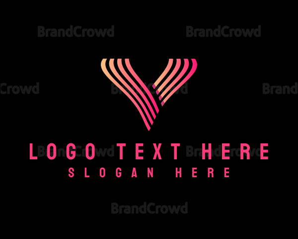 Modern Fashion Tech Letter V Logo