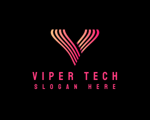 Modern Fashion Tech Letter V logo design