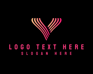 Technology - Modern Fashion Tech Letter V logo design