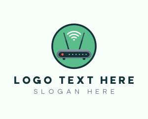 Internet - Internet Connection Router logo design