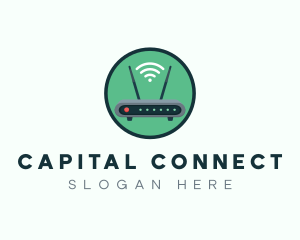 Internet Connection Router logo design