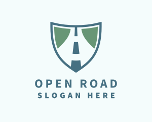 Travel Road Shield logo design