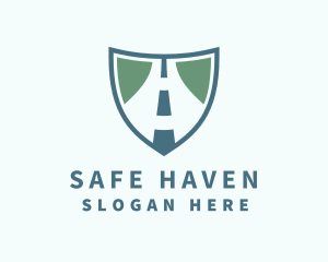 Travel Road Shield logo design