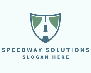 Roadway - Travel Road Shield logo design